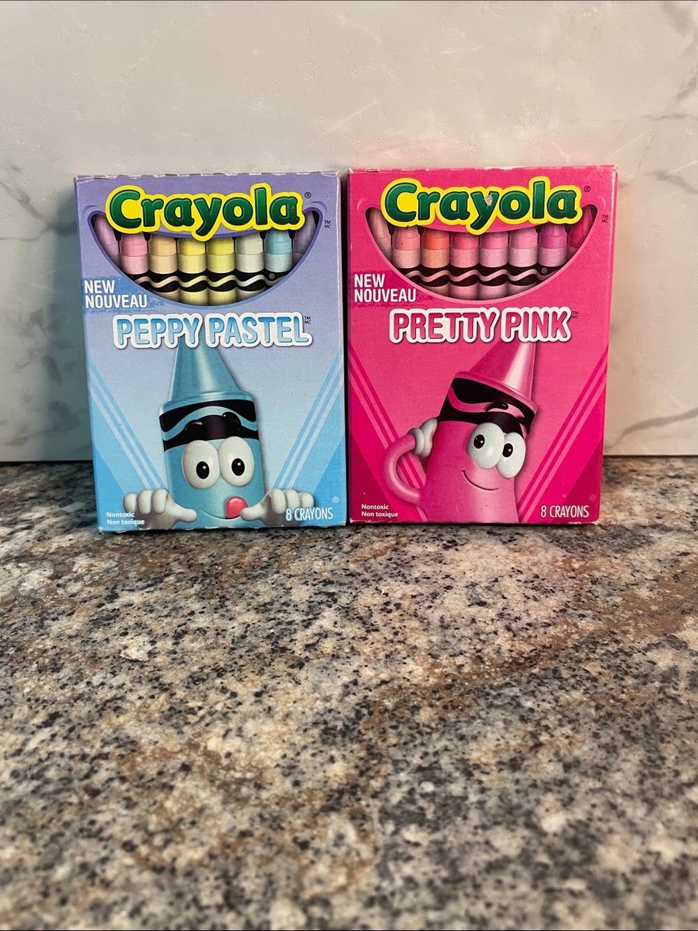 2013 Crayola Peppy Pastel & Pretty Pink Crayon Packs - Pastel Blue & Bright Pink